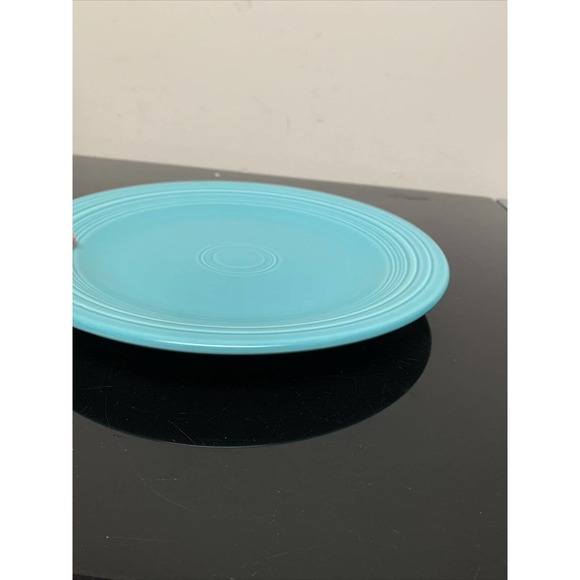 HOMER LAUGHLIN china FIESTA Turq color Dinner Plate 10.5" EUC FS Bnfts Chrty - Picture 11 of 12